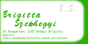 brigitta szephegyi business card